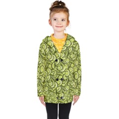 Flower Design Paradigm Start Kids  Double Breasted Button Coat