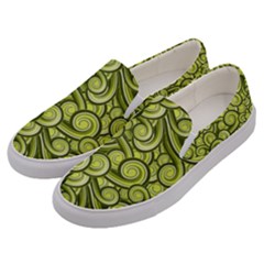 Flower Design Paradigm Start Men s Canvas Slip Ons by Ravend