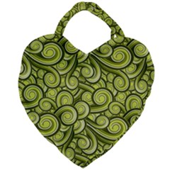 Flower Design Paradigm Start Giant Heart Shaped Tote by Ravend