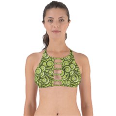 Flower Design Paradigm Start Perfectly Cut Out Bikini Top