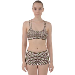 Kaleidoscope Line Triangle Pattern Perfect Fit Gym Set by Ravend