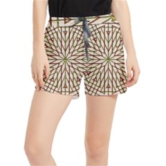 Kaleidoscope Line Triangle Pattern Women s Runner Shorts by Ravend