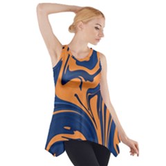 Abstract Background Texture Pattern Side Drop Tank Tunic