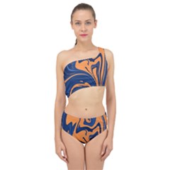 Abstract Background Texture Pattern Spliced Up Two Piece Swimsuit