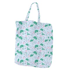 Illustration Flower Pattern Wallpaper Seamless Giant Grocery Tote