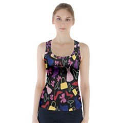 Fashion Pattern Accessories Design Racer Back Sports Top