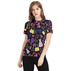 Fashion Pattern Accessories Design Women s Short Sleeve Rash Guard by Ravend