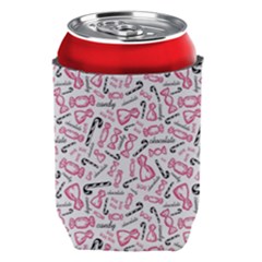 Candy Pink Black-cute Sweat Can Holder