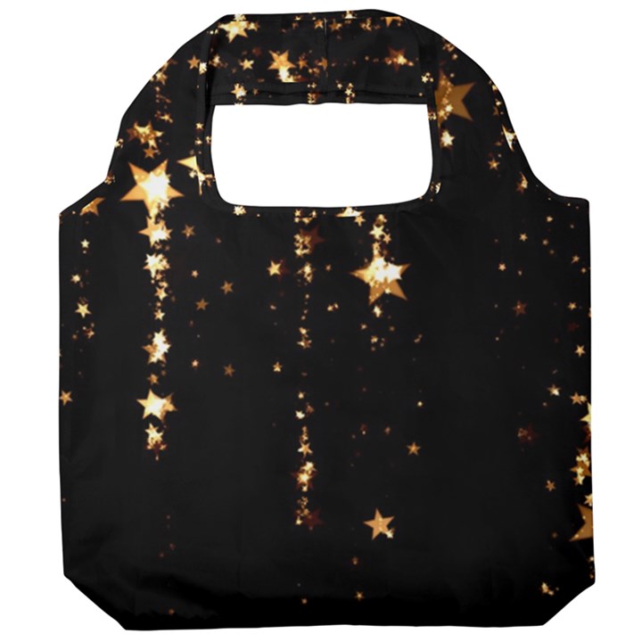 Stars Christmas Background Pattern Foldable Grocery Recycle Bag