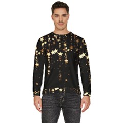 Stars Christmas Background Pattern Men s Fleece Sweatshirt