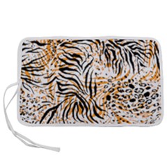 Tiger Pattern Background Pen Storage Case (l) by danenraven