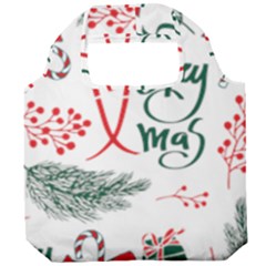Merry Xmas Seamless Christmas Pattern Foldable Grocery Recycle Bag by danenraven