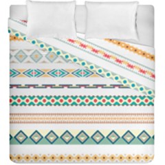 Pattern Colored Line Watercolor Painting Blue Color Splash Duvet Cover Double Side (king Size) by danenraven