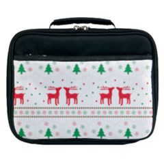 Christmas Illustration Texture Pattern Lunch Bag by danenraven