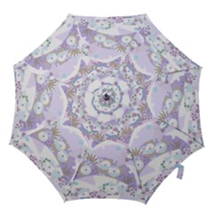 Purple Japanese Pattern Texture Violet Textile Hook Handle Umbrellas (small) by danenraven