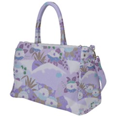 Purple Japanese Pattern Texture Violet Textile Duffel Travel Bag