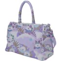 Purple Japanese Pattern Texture Violet Textile Duffel Travel Bag View1