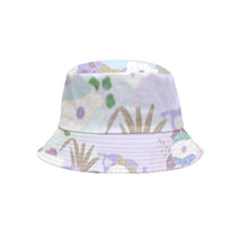 Purple Japanese Pattern Texture Violet Textile Bucket Hat (Kids)