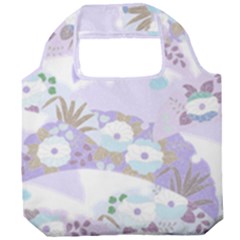 Purple Japanese Pattern Texture Violet Textile Foldable Grocery Recycle Bag by danenraven