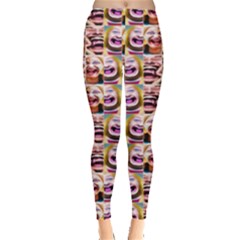 Funny Monsters Teens Collage Leggings  by dflcprintsclothing