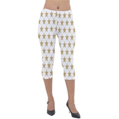 Stars-3 Lightweight Velour Capri Leggings 