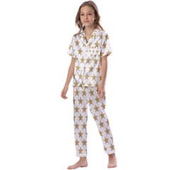 Stars-3 Kids  Satin Short Sleeve Pajamas Set