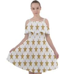 Stars-3 Cut Out Shoulders Chiffon Dress