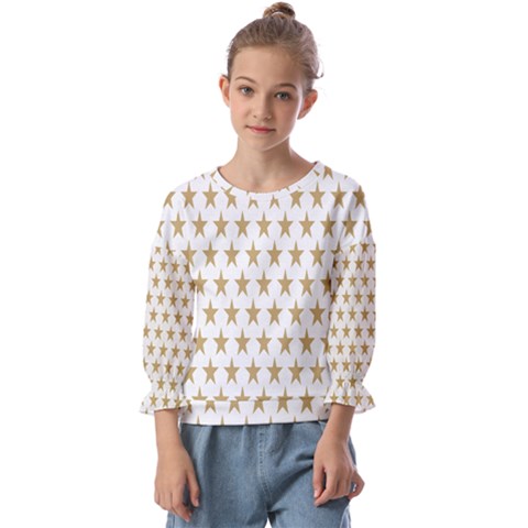 Stars-3 Kids  Cuff Sleeve Top by nateshop