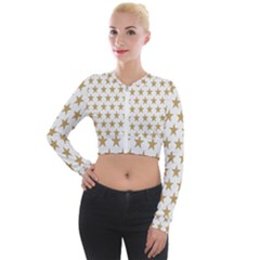 Stars-3 Long Sleeve Cropped Velvet Jacket by nateshop