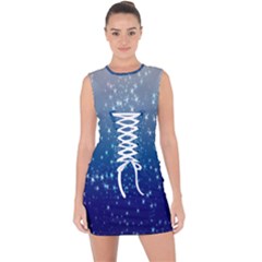 Stars-4 Lace Up Front Bodycon Dress by nateshop
