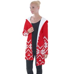 Seamles,template Longline Hooded Cardigan by nateshop