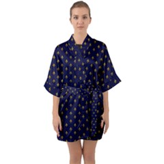 Seamles,template Half Sleeve Satin Kimono 