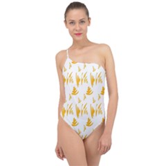 Zig-zag-lines Classic One Shoulder Swimsuit