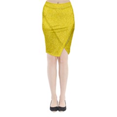 Bright Yellow Crunchy Sprinkles Midi Wrap Pencil Skirt by nateshop