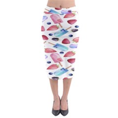 Ice Cream - Stowbery Midi Pencil Skirt