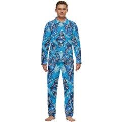 Christmas-background-pattern Men s Long Sleeve Velvet Pocket Pajamas Set