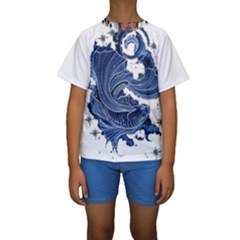 Im Fourth Dimension Colour 79 Kids  Short Sleeve Swimwear