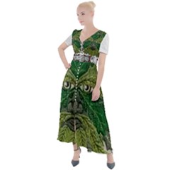 IM Fourth Dimension Colour 80 Button Up Short Sleeve Maxi Dress