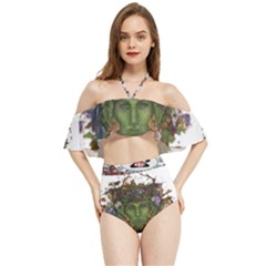 IM Fourth Dimension Colour 84 Halter Flowy Bikini Set 