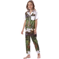 IM Fourth Dimension Colour 84 Kids  Satin Short Sleeve Pajamas Set