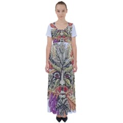 IM Fourth Dimension Colour 85 High Waist Short Sleeve Maxi Dress