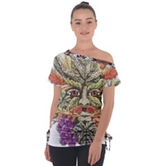 IM Fourth Dimension Colour 85 Off Shoulder Tie-Up Tee