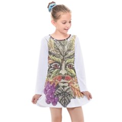 IM Fourth Dimension Colour 85 Kids  Long Sleeve Dress