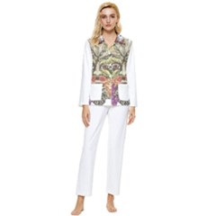 IM Fourth Dimension Colour 85 Womens  Long Sleeve Velvet Pocket Pajamas Set