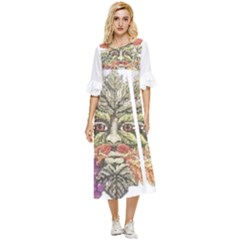 IM Fourth Dimension Colour 85 Double Cuff Midi Dress