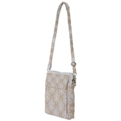 Clean Brown And White Ornament Damask Vintage Multi Function Travel Bag by ConteMonfrey