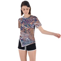 Abstract Ammonite I Asymmetrical Short Sleeve Sports Tee