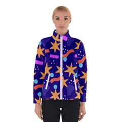 Star Abstract Pattern Wallpaper Women s Bomber Jacket by Wegoenart