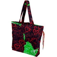 Few Love Heart Hearts Romance Drawstring Tote Bag by Wegoenart