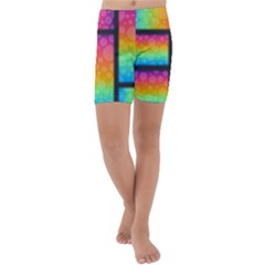 Background Colorful Abstract Kids  Lightweight Velour Capri Yoga Leggings